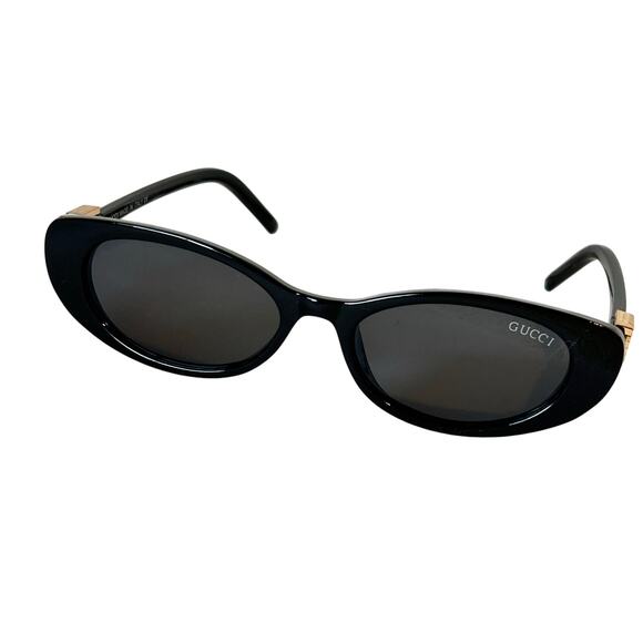 Gucci GG1680S 001 Black Oval Sunglasses Unisex New Authentic - Picture 2 of 10